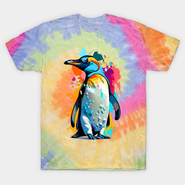 Emperor Penguin - Cute King Penguin Colourful T-Shirt by BigWildKiwi